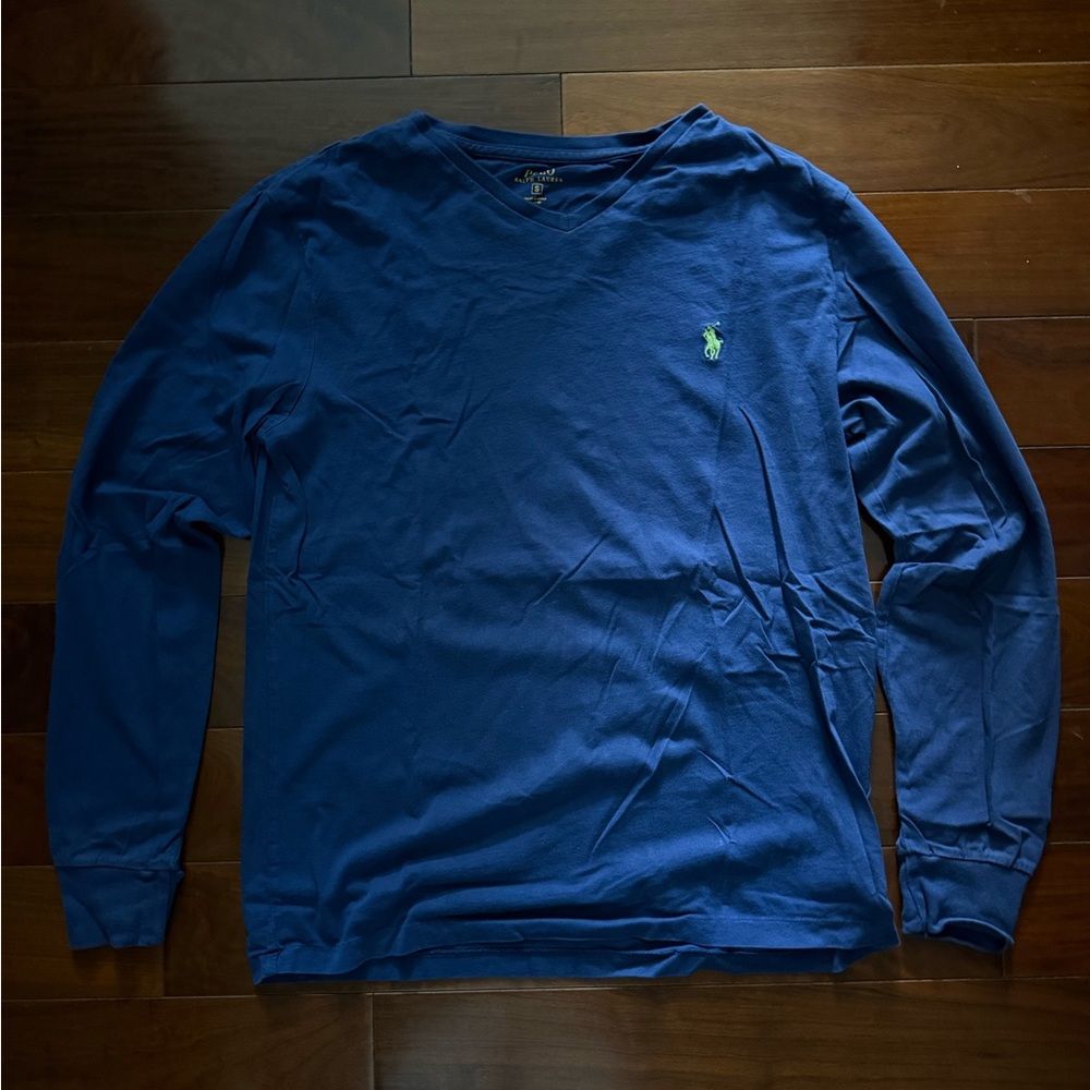 Polo by Ralph Lauren Men's Deep Blue Long Sleeve Tee